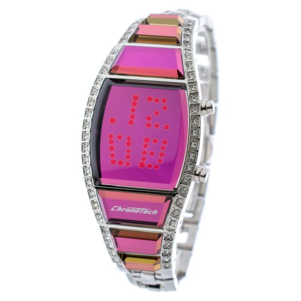 Chronotech LED Digital Watch Women Silver Watches
